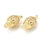 Brass Micro Pave Clear Cubic Zirconia Connector Charms, Cadmium Free & Nickel Free & Lead Free, Hollow Horse Eye Links, Real 18K Gold Plated, 15.5x6.5mm, Hole: 1.4mm