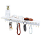 Wood Wall Mounted Necklace Display Stands, for Hanging Pendant Necklace Holder Organizer, Rectangle, White, 47.5x13.1cm