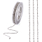 Soldered Brass Heart Chains, Cadmium Free & Nickel Free & Lead Free, with Spool, Platinum, 1.8x2.4x0.4mm, about 39.37 Feet(12m)/roll