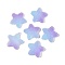 Imitation Candy Food Style Resin Cabochons, Star, Gradient Color, Sky Blue, 17x17.5x6mm