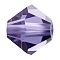 Preciosa® Crystal Beads, Czech Crystal, Bicone(451 69 302 Rondelle), 20410 Tanzanite, 4mm, Hole: 0.8mm