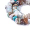 Natural Blue Opal Beads Strands, Chips, 4~12x3~8x1~6mm, Hole: 1mm, about 14.9 inch~16.1 inch(38~41cm)