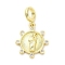 Brass Micro Pave Cubic Zirconia European Dangle Charms, Saint Jude, Large Hole Pendants, Cadmium Free & Lead Free, Real 16K Gold Plated, 26mm, Hole: 4.2mm