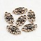 Tibetan Style Links connectors, Flower, Lead Free and Nickel Free and Cadmium Free, Red Copper, 16x8x3.5mm, Hole: 1.5mm