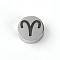 304 Stainless Steel Beads, Twelve, Stainless Steel Color Constellations, Aries, 8x3mm, Hole: 2mm
