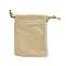 Rectangle Velours Jewelry Bags, Sandy Brown, 9.4x7.6cm