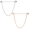 Zinc Alloy Hanging Chain Brooches, Platinum & Golden, 62x62x10mm, 2 colors, 1pc/color