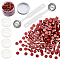 Sealing Wax Particles Kits for Retro Seal Stamp, with Stainless Steel Spoon, Candle, Plastic Empty Containers, Dark Red, 307pcs/set