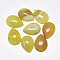 Natural Banded Agate/Striped Agate Cabochons, Dyed, Teardrop, Light Khaki, 25x18x6~7mm