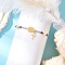 Adjustable Nylon Cord Braided Beads Bracelets, 304 Stainless Steel Virgin Mary Link & Cross Charm Bracelets for Women, with Glass Seed Beads, Lilac, Inner Diameter: 2-3/8~3-3/8 inch(6~8.5cm)