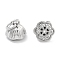 Rack Plating Brass Micro Pave Cubic Zirconia Pendants, Long-Lasting Plated, Lead Free & Cadmium Free, Shell Shape, Platinum, 7.5x8mm, Hole: 3mm