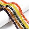 Electroplate Glass Beads Strands, AB Color Plated, Faceted, Rondelle, Mixed Color, 8x6mm, Hole: 1mm, about 63~65pcs/strand, 39~40cm