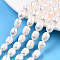 Natural Cultured Freshwater Pearl Beads Strands, Rice, Seashell Color, 8~10x6.8~7.5mm, Hole: 0.7~0.8mm, about 38~39pcs/strand, 13.98 inch(35.5cm)