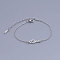 Tarnish Resistant 201 Stainless Steel Link Bracelets, with Lobster Claw Clasps, Treble Clef, Stainless Steel Color, 6-3/4 inch(17~17.1cm)