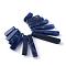 Natural Sodalite Pendants Sets, Dyed, Graduated Fan Pendants, Focal Beads, Rectangle, 11~30x4~5x4mm, Hole: 1mm, 13pcs/set
