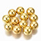 CCB Plastic Beads, No Hole/Undrilled, Round, Golden, 8mm, about 1900pcs/500g