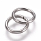 Tarnish Resistant 304 Stainless Steel Jump Rings, Soldered Jump Rings, Closed Jump Rings, Stainless Steel Color, 18 Gauge, 7x1mm, Inner Diameter: 5.5mm