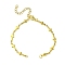 304 Stainless Steel Cross Link Chains Bracelet Making, with Lobster Claw Clasp & Chain Extender, Fit For Connector Charms, Golden, 6-3/4 inch(17.3cm)