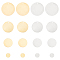DICOSMETIC 16Pcs 4 Size 2 Colors Stainless Steel Flat Round Pendants Disc Pendants Round Stamping Blank Tag Metal Name Message Charms Smooth Polished Charms for Jewelry Making DIY Findings