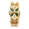 Brass Micro Pave Cubic Zirconia Box Clasps, Nickel Free, Bowknot, Sea Green, 28.5x12x7.5mm, Hole: 1.2mm