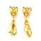 Brass Ice Pick Pinch Bails, Golden, 12.5x5mm, Hole: 7x4mm