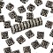 Brass Rhinestone Spacer Beads, Grade A, Gunmetal, Square, Crystal, 7x7x3mm, Hole: 1mm