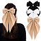 Cloth Big Bowknot Hair Barrettes, with Platinum Plated Alloy Clip, for Women Girls, Mixed Color, 370~390x195~205x15~16.5mm, 3 colors, 1pc/color