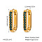 Elegant Stainless Steel Oval Hoop Earrings, with Rhinestone, Real 18K Gold Plated, 20.3x13.9mm