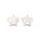 Brass Beads, Lead Free & Cadmium Free, Star, 925 Sterling Silver Plated, 5.5x6x3mm, Hole: 1.6mm