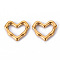304 Stainless Steel Linking Rings, Heart, Golden, 17x19.5x2.5mm, Inner Diameter: 7x13mm