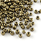 (Repacking Service Available) 6/0 Glass Seed Beads, Metallic Colours, Coconut Brown, 4mm, Hole: 1mm, about 12g/bag