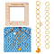 Alloy and  Wooden Sweater Knitting tool, Density Ruler, Blanched Almond, Hexagon: 1.5x1.7x0.15cm