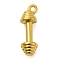 Ion Plating(IP) 304 Stainless Steel Pendants, Barbell Charm, Real 18K Gold Plated, 23x8x7.5mm, Hole: 2mm