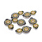 MIYUKI & TOHO Handmade Japanese Seed Beads Links, Loom Pattern, Cucurbit, Colorful, 32~33x17x1.5~2mm, Hole: 2mm