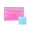 Food Grade Plastic Cookie Printing Moulds, DIY Biscuit Baking Tool, Brick Shape, Pink, 126x75x20mm
