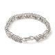 Браслет-цепочка с сердечком из кубического циркония BJEW-M296-05P-3