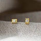 925 серьги-гвоздики из стерлингового серебра с прозрачным кубическим цирконием EJEW-Q030-05G-1