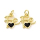 Подвески из латуни с покрытием из эмали KK-C008-18G-3
