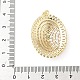Латунные микропаве прозрачные подвески с фианитом KK-B141-41G-3