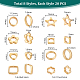 160шт 8 стиля 2-отверстия ccb пластиковая рамка для бусин FIND-PH0020-76G-2