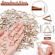 Соединительные кольца из бука WOOD-WH0034-09A-2