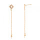 Серьги из латуни с микропейвом и прозрачным фианитом KK-T062-222G-NF-1