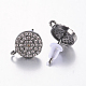 Латунные серьги-гвоздики из циркония ZIRC-E132-13A-B-2
