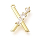Латунные микро проложить кубического циркония подвески KK-M310-01G-24-1
