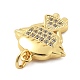 Латунные микро проложить кубического циркония подвески KK-L209-085G-2