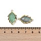 Подвески из натурального зеленого флюорита в форме листа G-I375-04G-01-3