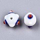 Ручной работы ухабистым Шарики Lampwork LAMP-S194-003-A04-2