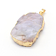 Естественно drusy агат самородки подвески G-P089-02-2