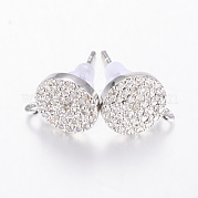 Латунные серьги-гвоздики из циркония ZIRC-E132-13A-P