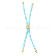 Серебряные браслеты из витого нейлонового шнура DIY-B066-03G-09